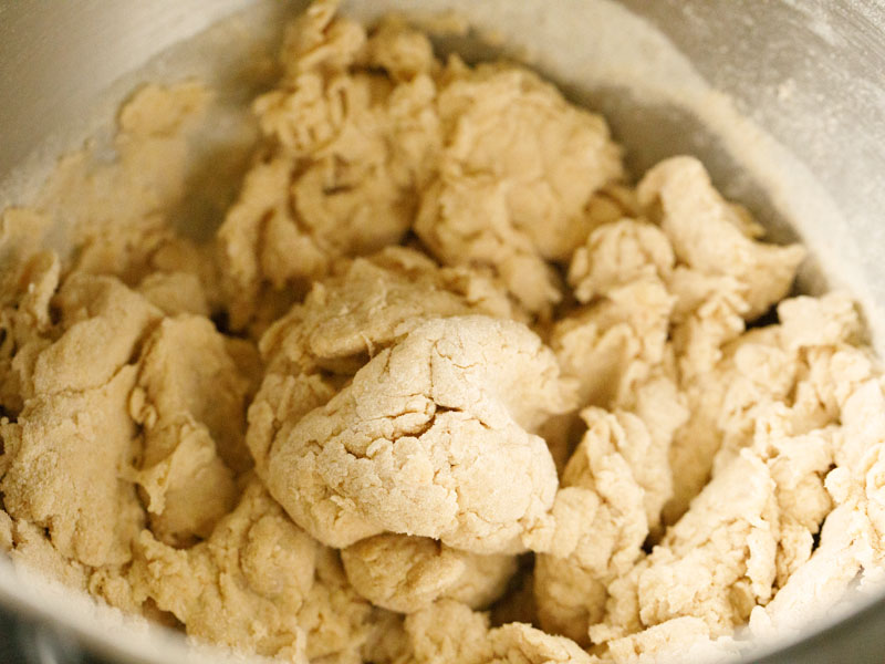 dough being formed