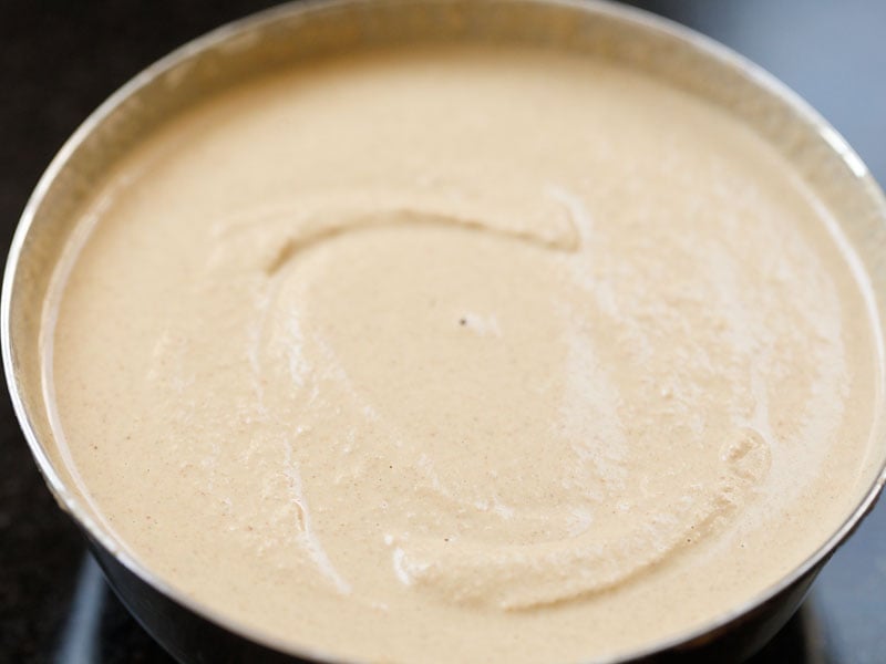 peanut chutney in a steel bowl