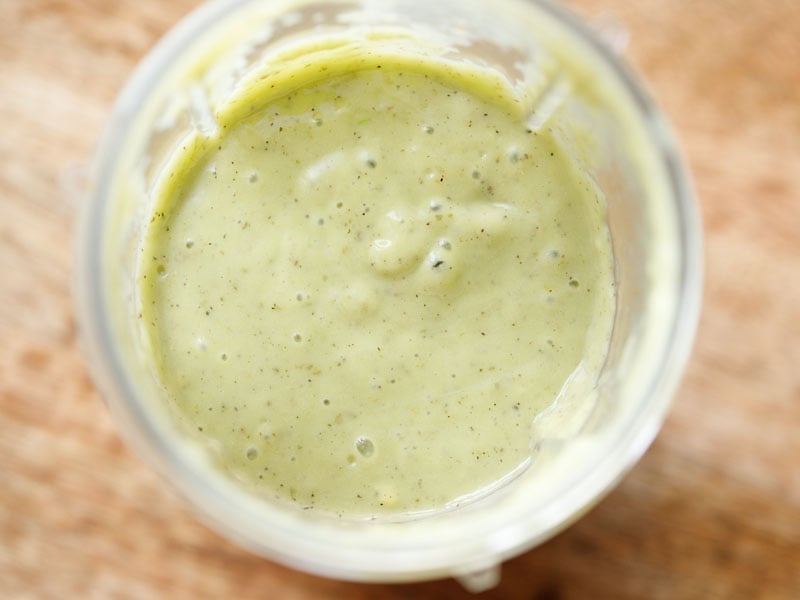 blended avocado shake