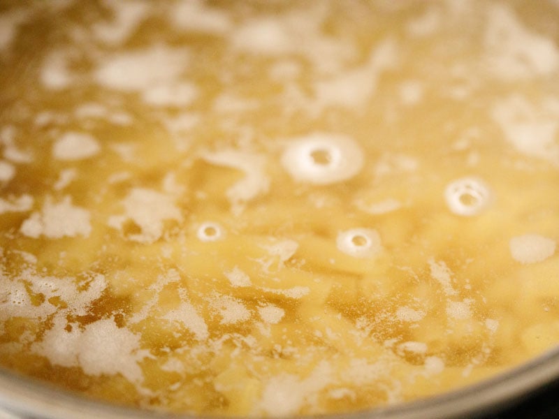 pasta boiling in water
