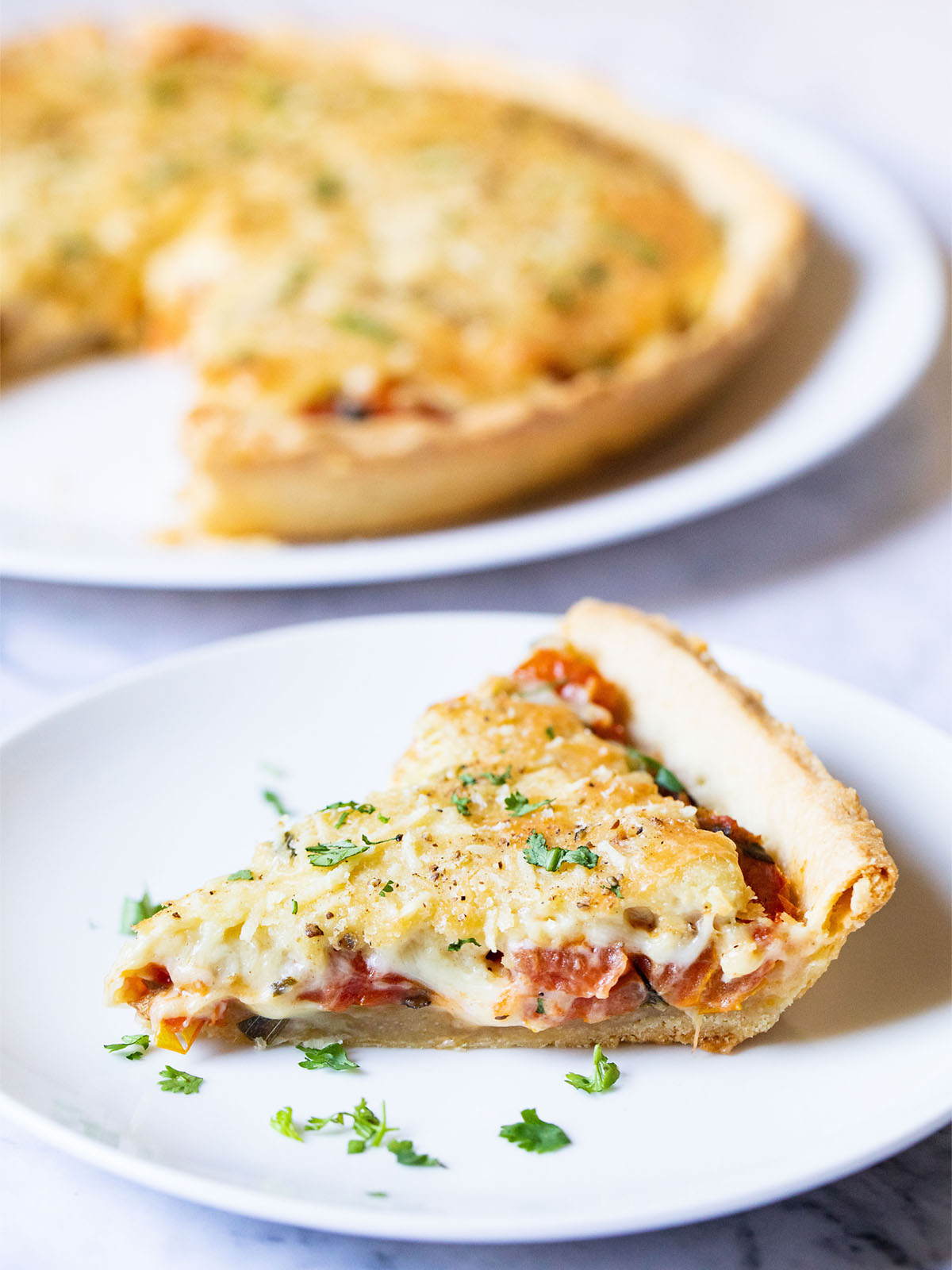 Tomato Pie Recipe  No Soggy Crust   - 46