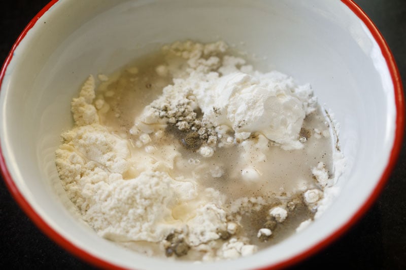 batter ingredients in a bowl