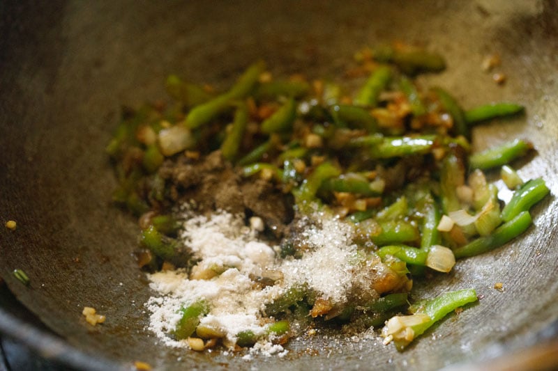 seasonings added in wok