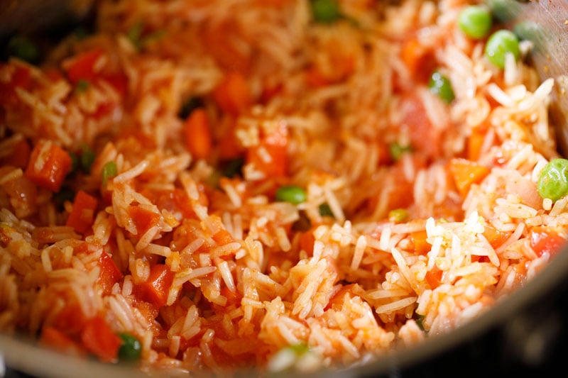 mix the spanish rice mixture