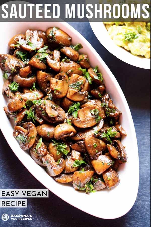 Sautéed Mushrooms Recipe » Dassana's Veg Recipes