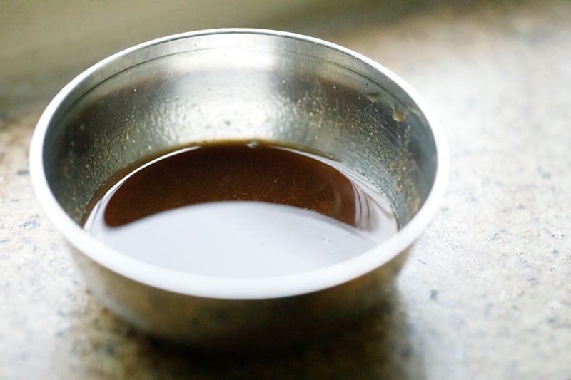 tamarind water after soaking and removing pulp