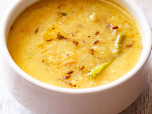 moong dal in a white bowl