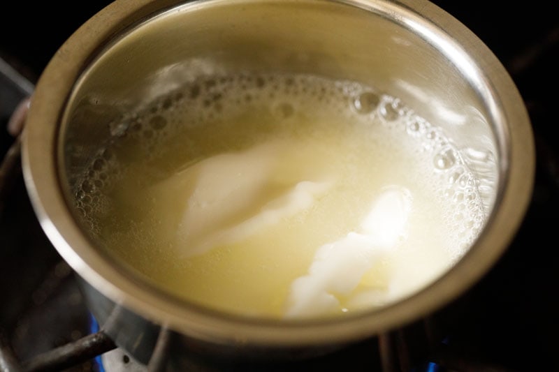 butter being melted in another bowl