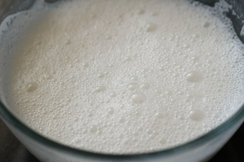 frothy sweet lassi ready