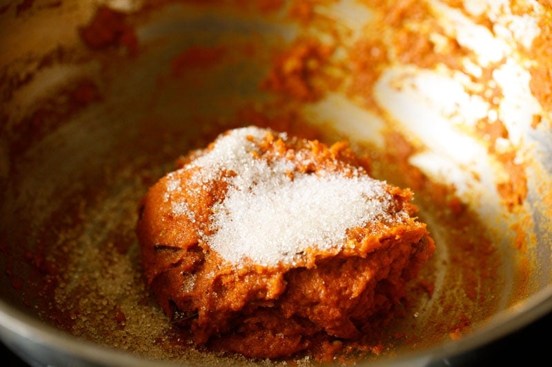 salt and sugar on the masala mixture