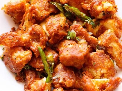 closeup shot of gobi 65 filled on a white plate placed on beige napkin