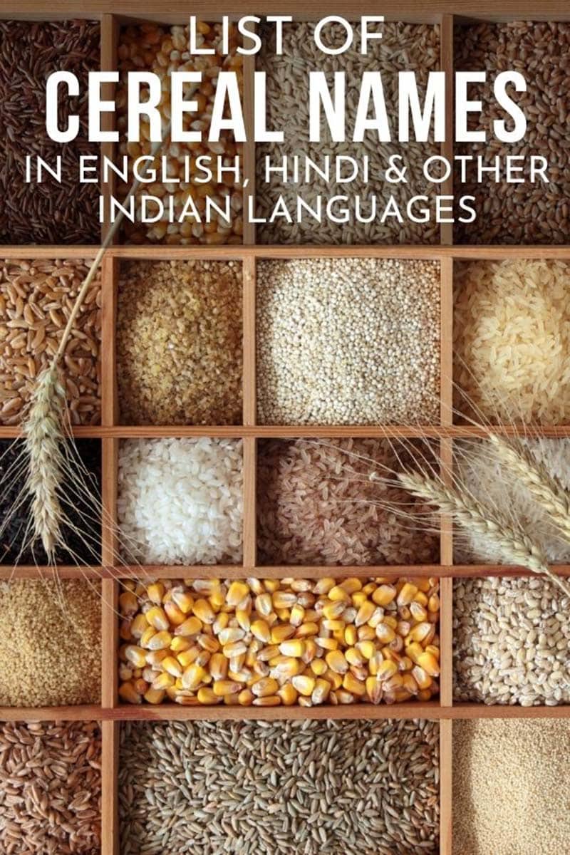 Cereals Names Of Grains In