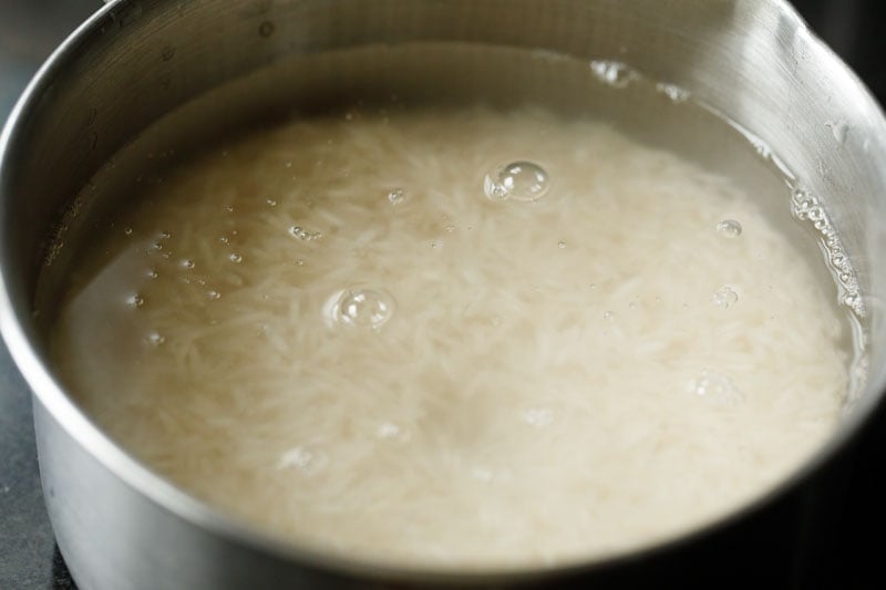 basmati rice soaking in water
