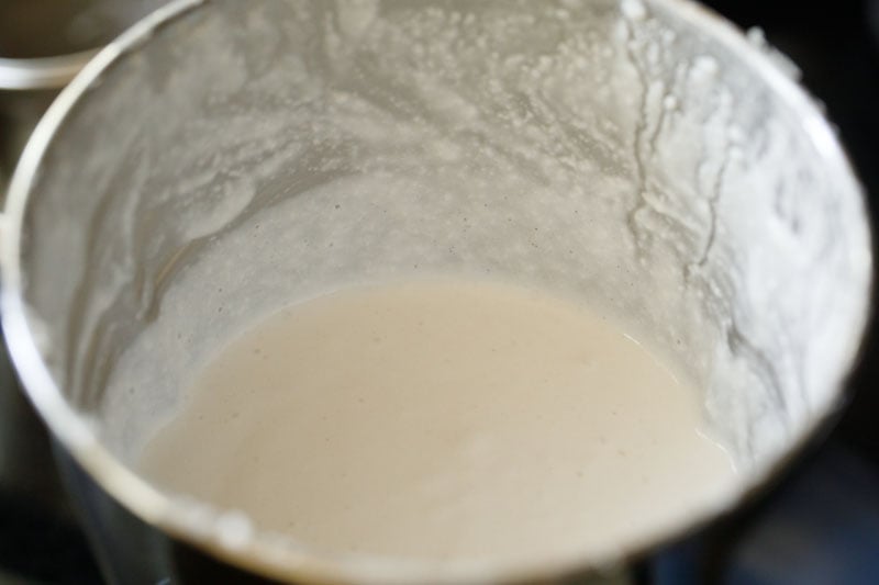 ground appam batter in grinder jar