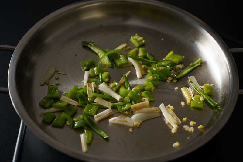 aromatics and herbs stir fried 