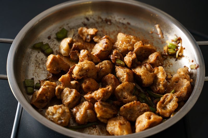 fried mushroom in pan