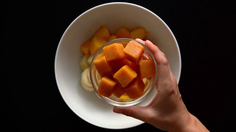 chopped boiled sweet potatoes