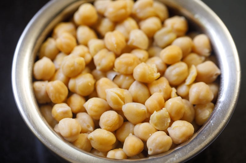 drain and cooked chickpeas