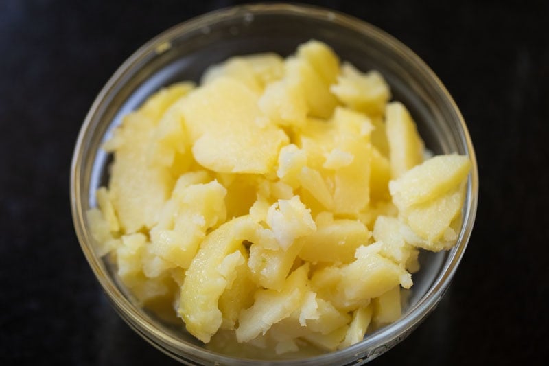 peel and chopped cooked potatoes