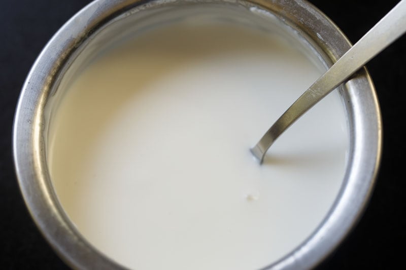 smooth curd in a bowl