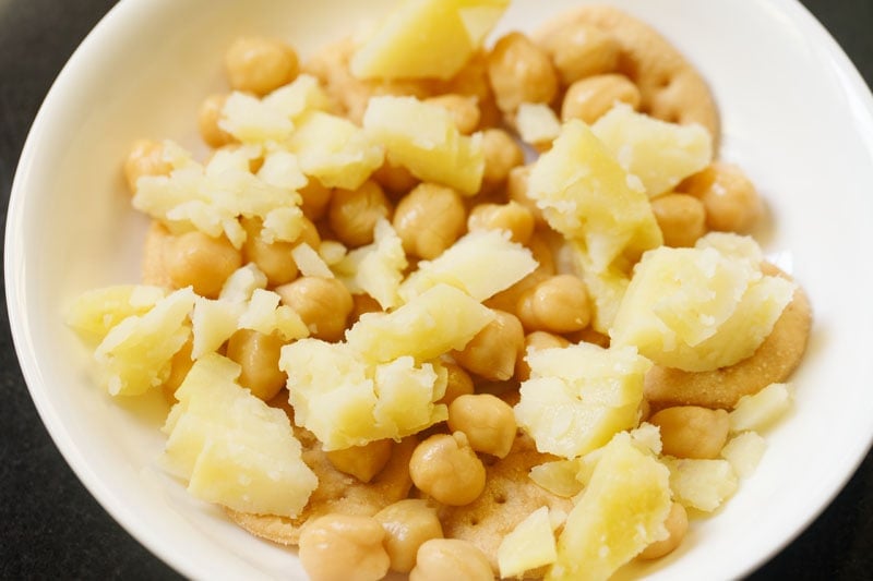 potatoes and chickpeas in a plate