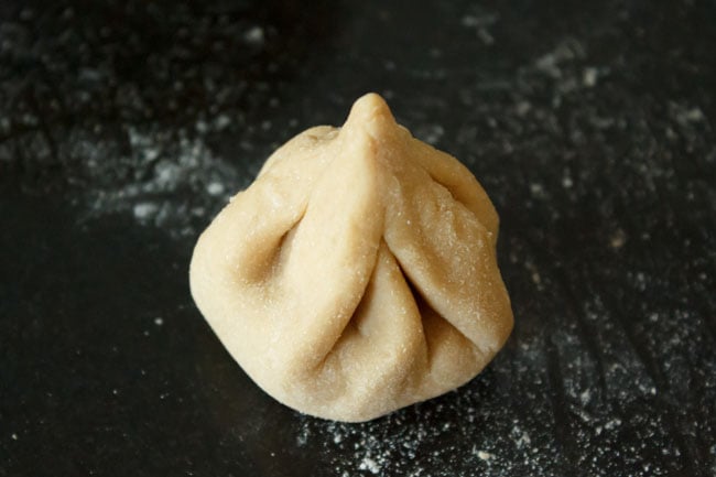 shaped modak to be fried