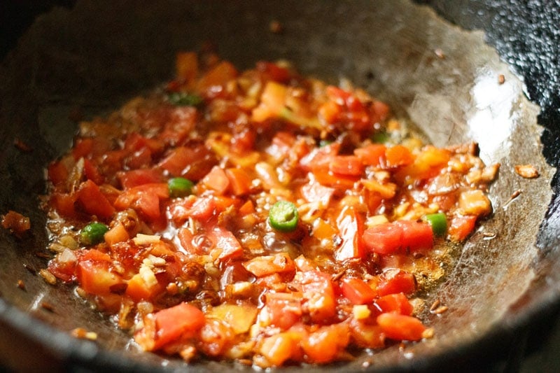 chana dal masala mixture in wok