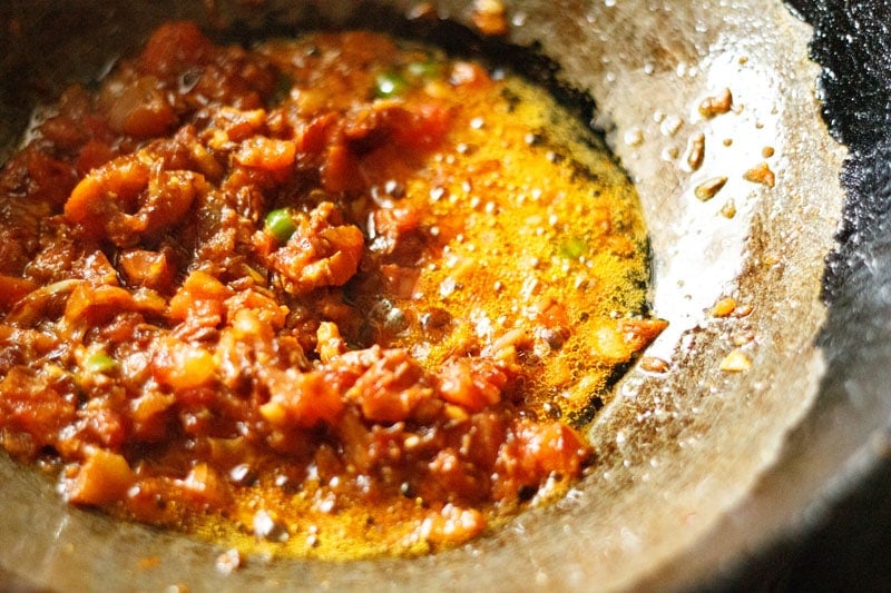 sautéed masala ingredients in wok
