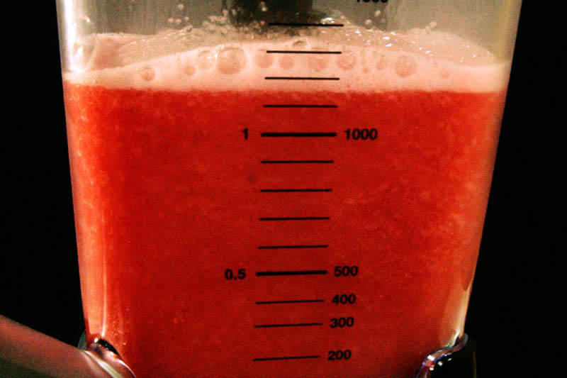 blending and making agua fresca