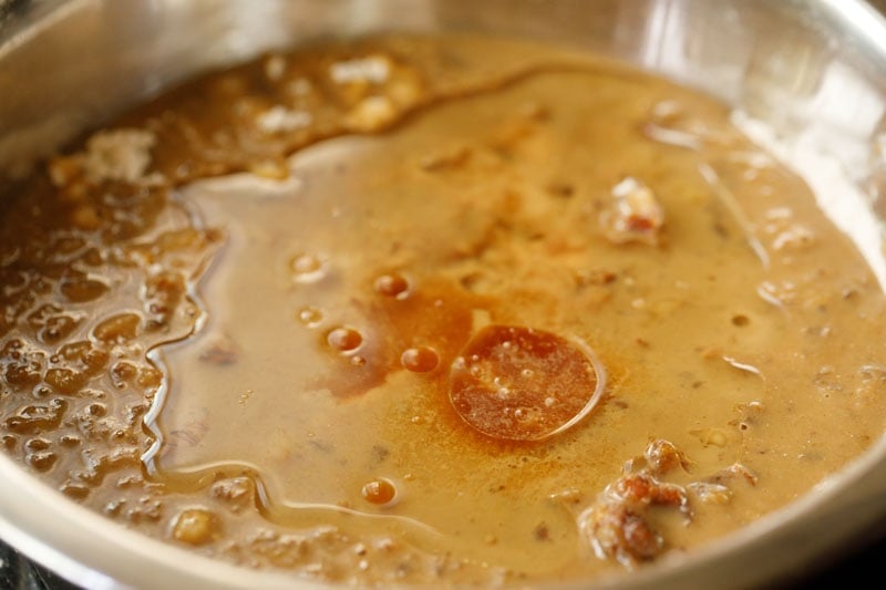 water, oil, vanilla extract in bowl over wet ingredients.