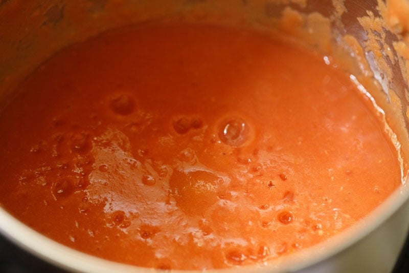 ground tomato and tamarind puree.