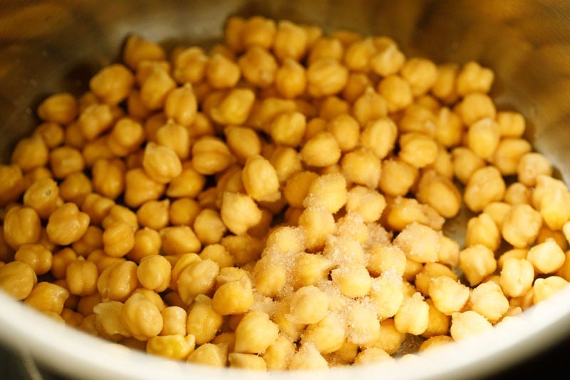 salt added to chickpeas. 