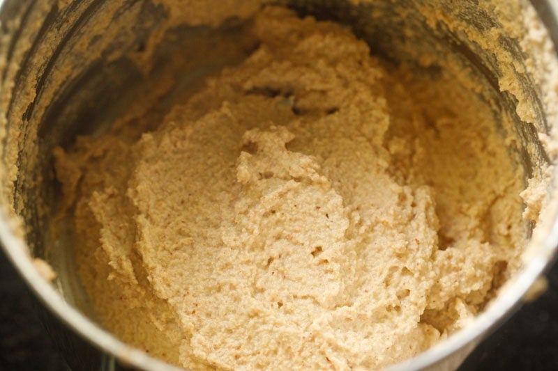 ground masala paste in blender.