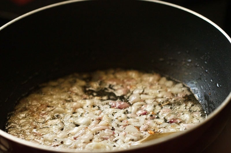 sautéing onions till translucent. 