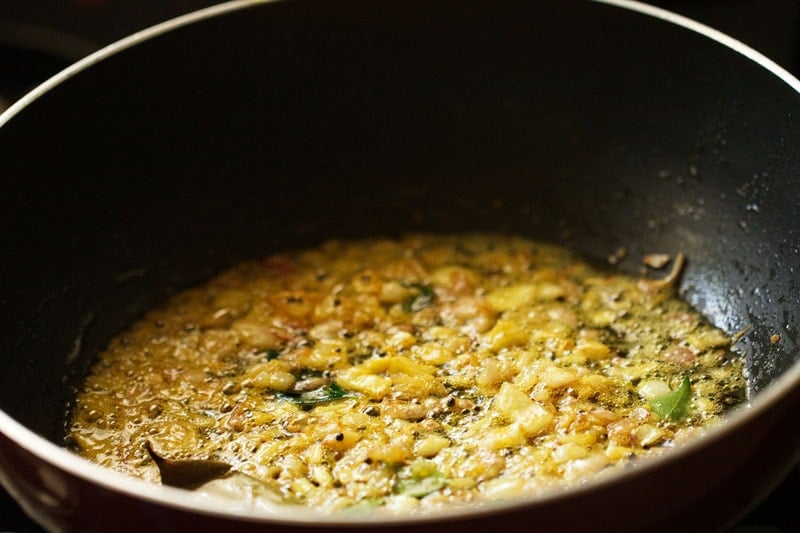 sautéing onion mixture. 