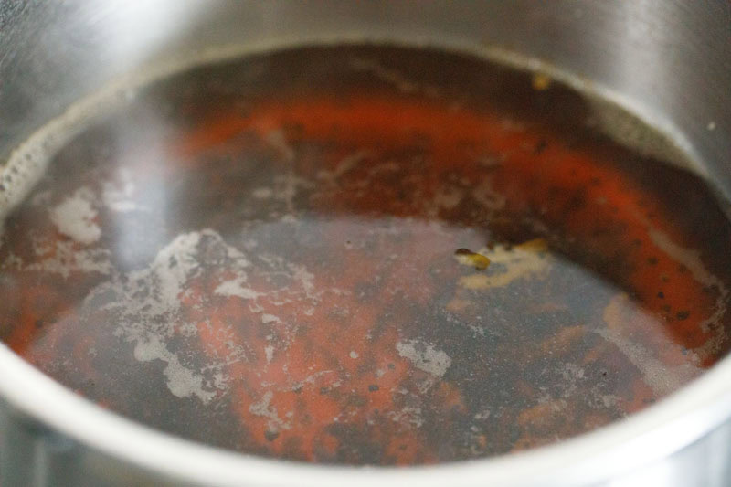 simmering sulaimani tea mixture. 