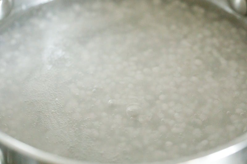 cooking sago pearls.
