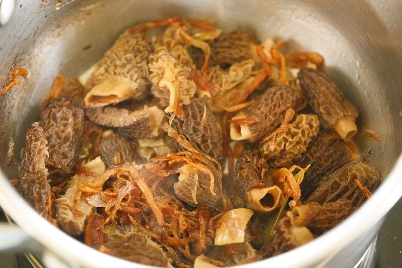 sautéing morel mushrooms. 