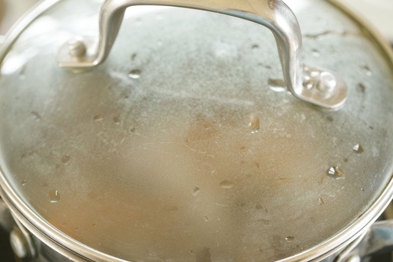 pan covered. 