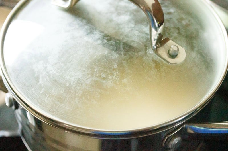 cooking jeera pulao.