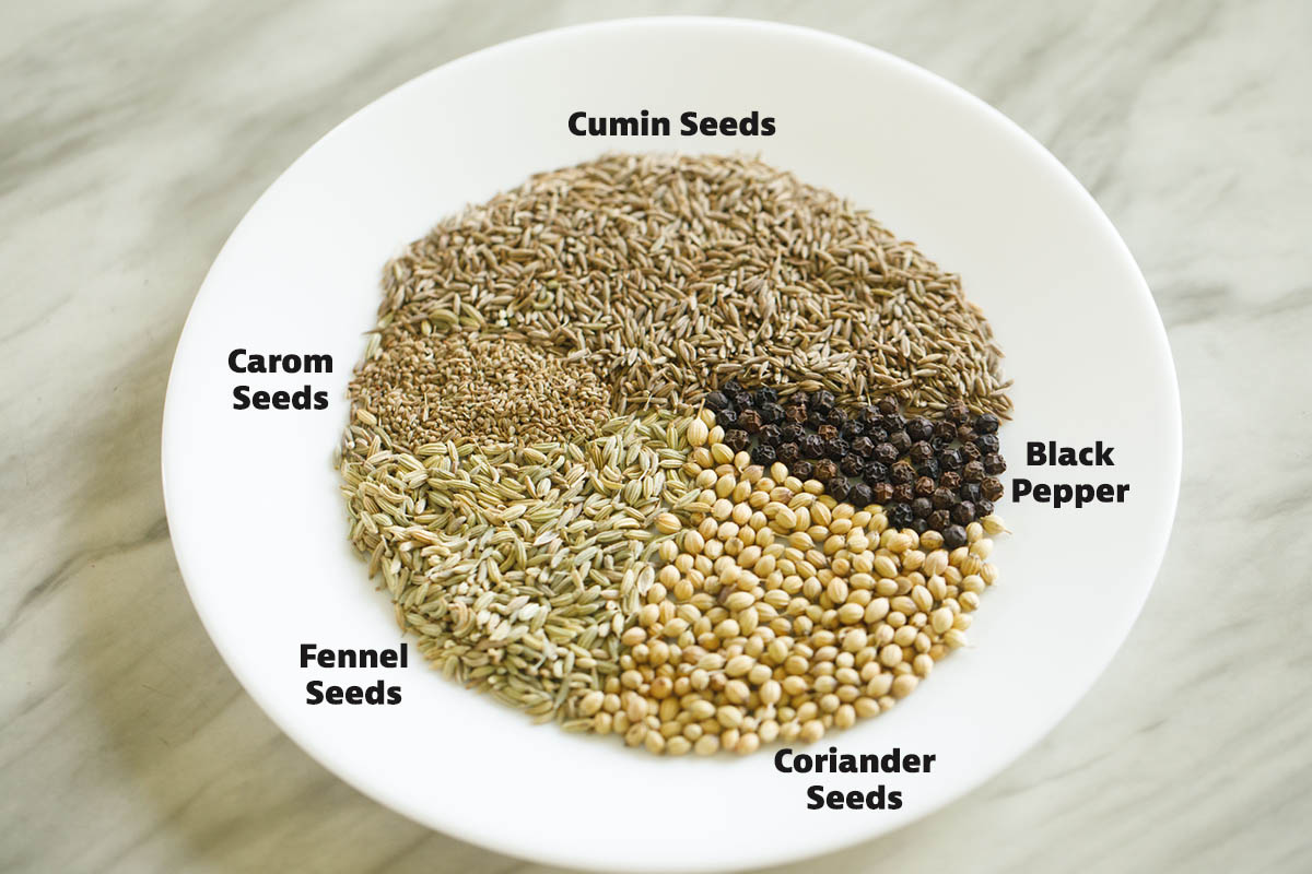 whole spices on a plate.