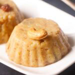 closeup image of bread halwa.