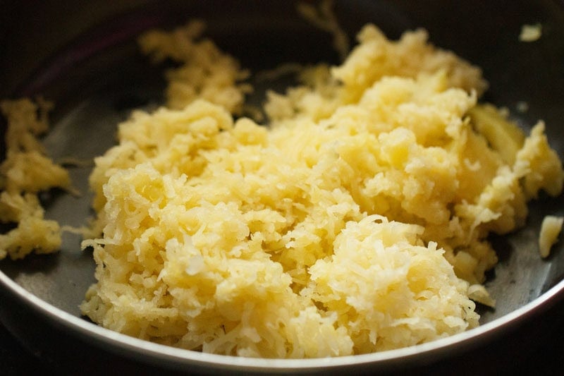 boiled grated potatoes.