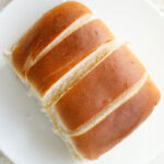 bun maska on white plate.