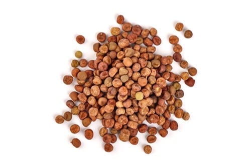 heap of field peas on white background.