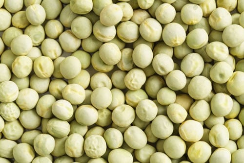 dried green peas closeup image.