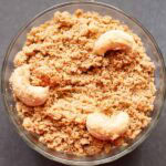 panjiri in a glass bowl.