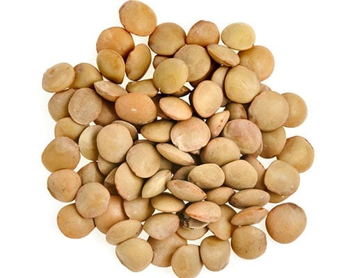 closeup shot of whole pink lentils or masoor