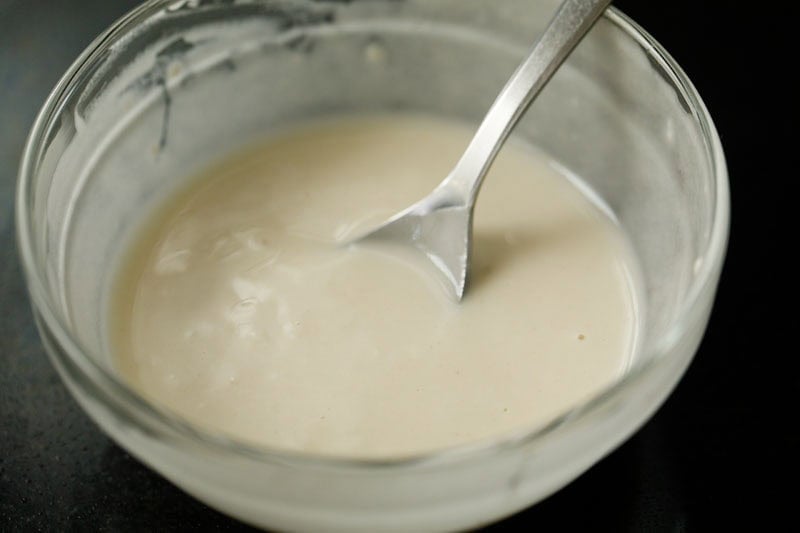 Bowl of all-purpose flour glue or paste.
