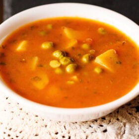 Bowl of aloo matar.